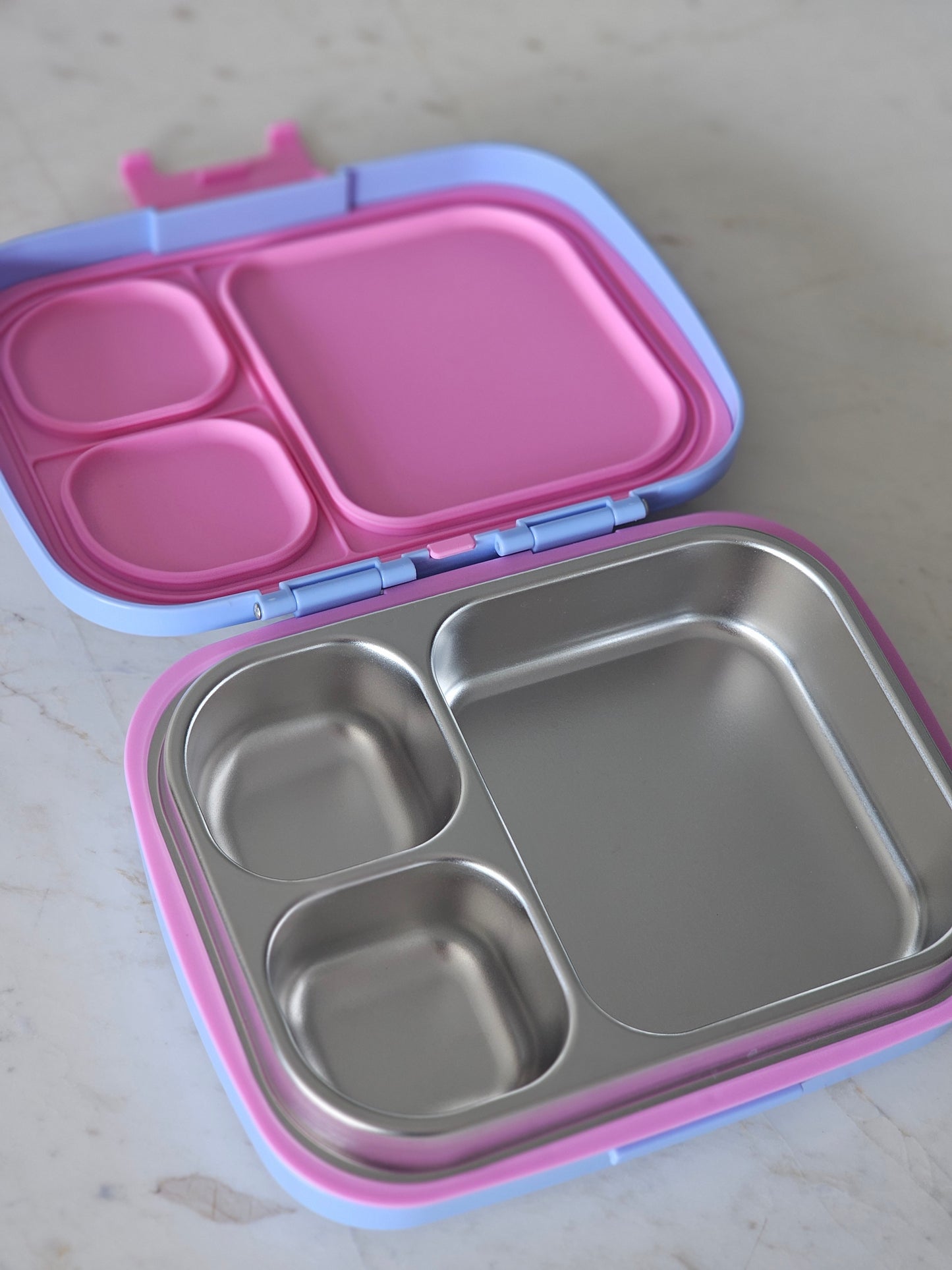 Lonchera con bandeja de acero Unicornios - 3 divisiones