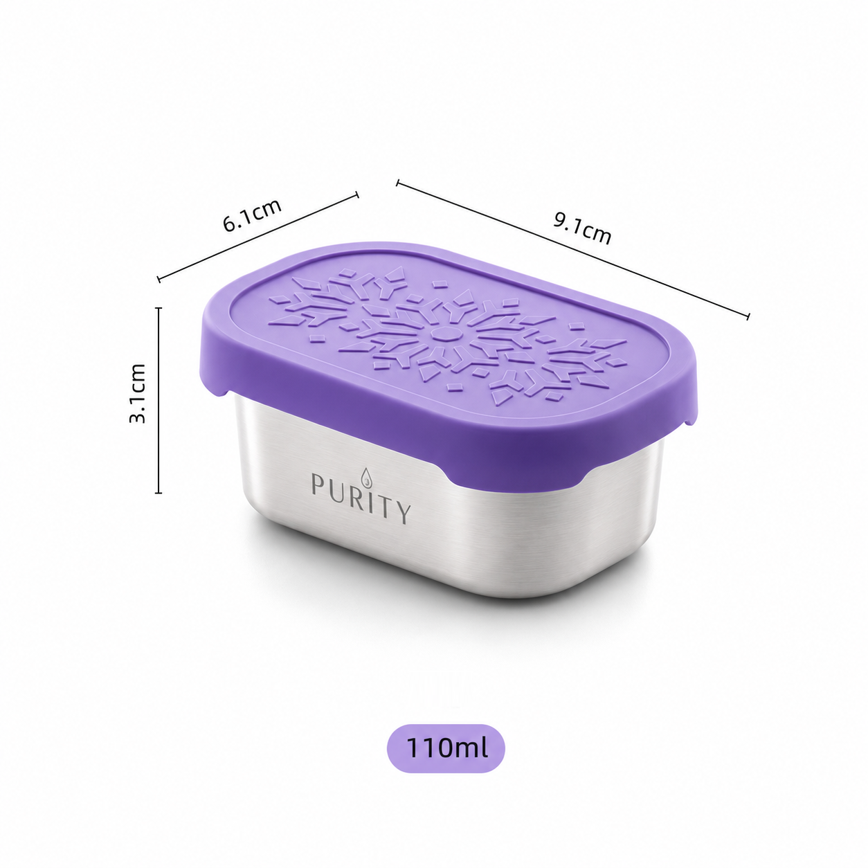 Contenedor de Acero purple 110 ml