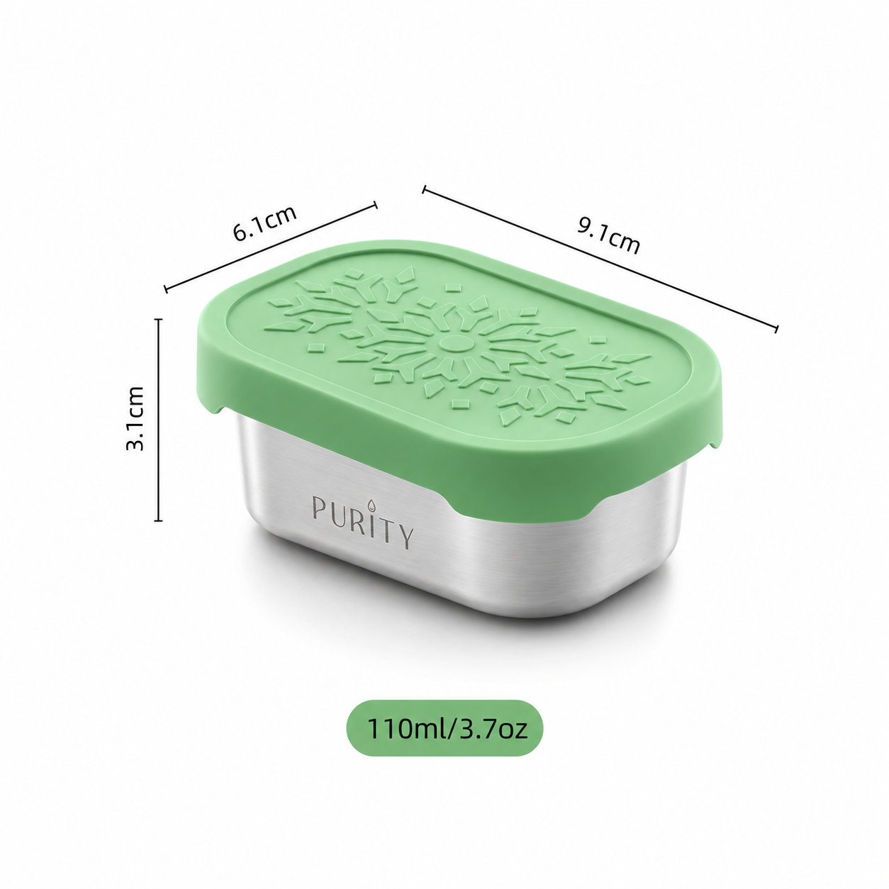 Contenedor de Acero green 110 ml