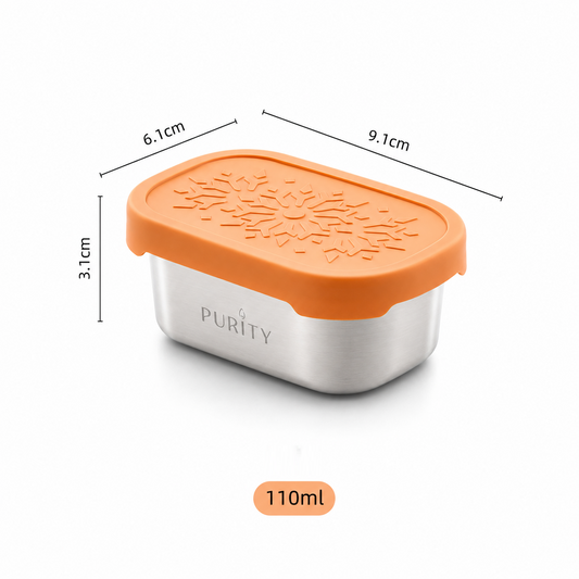 Contenedor de Acero  orange 110 ml