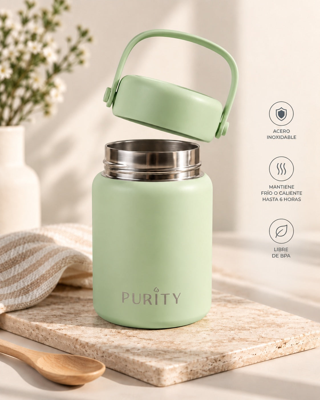 Purity Food Jar 350 ml – Sage 💚