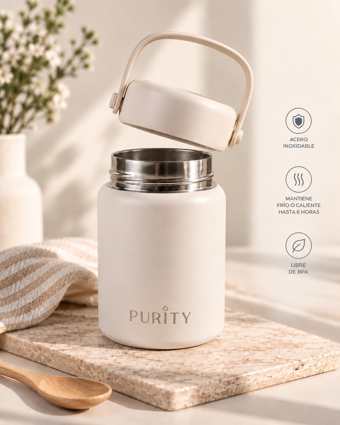 Purity Food Jar 350 ml – Vanilla🤍